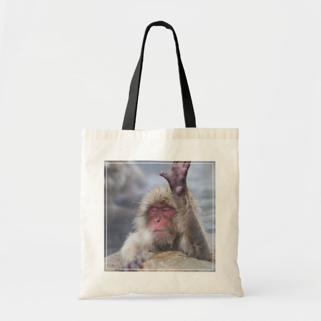 Bolso De Tela Animales de bebé más afectados | Cara de mono de n (Frente)