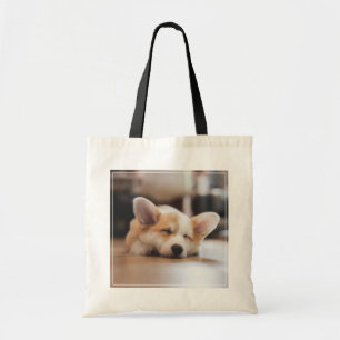 Bolso De Tela Animales de bebé más afectados   Corgi somnoliento