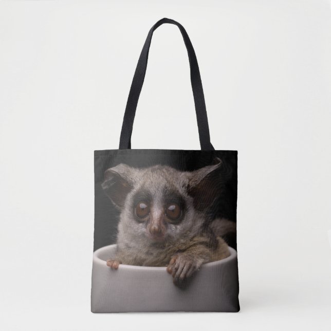 Bolso De Tela Animales de bebé más afectados | Cute Bushbaby (Anverso)
