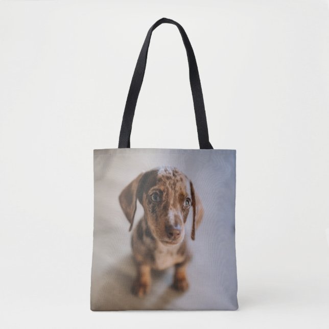 Bolso De Tela Animales de bebé más afectados | Dachshund Puppy (Anverso)
