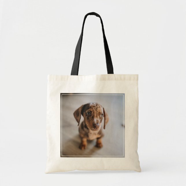 Bolso De Tela Animales de bebé más afectados | Dachshund Puppy (Frente)