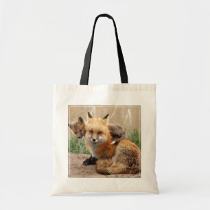 Bolso De Tela Animales de bebé más afectados   Fox y Bebé Rojos