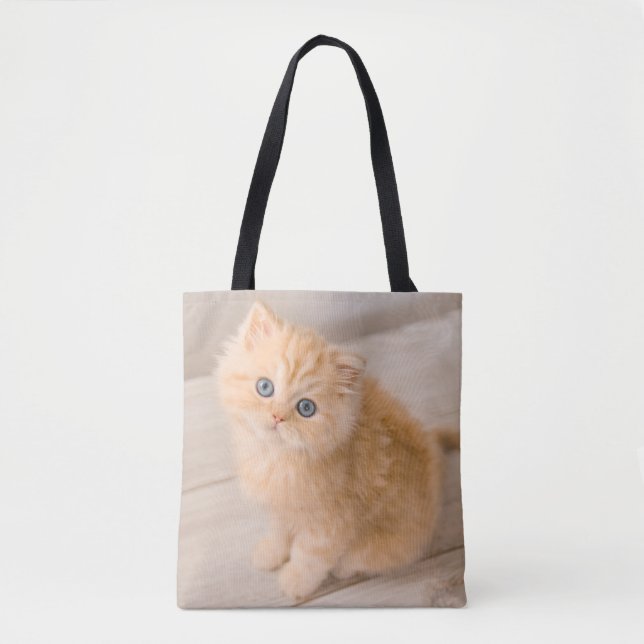 Bolso De Tela Animales de bebé más afectados | Gatito Longhair B (Anverso)