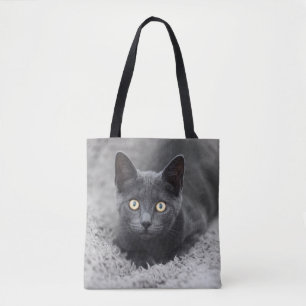 Bolso De Tela Animales de bebé más afectados Gato gris