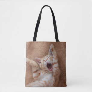 Bolso De Tela Animales de bebé más afectados   Ginger Kitten Yaw
