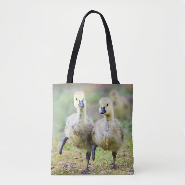 Bolso De Tela Animales de bebé más afectados | Goslings Canadien (Anverso)