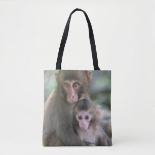 Bolso De Tela Animales de bebé más afectados Monos japoneses