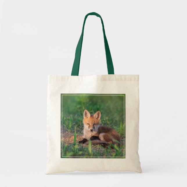 Bolso De Tela Animales de bebé más afectados | Red Fox Kit Relax (Frente)