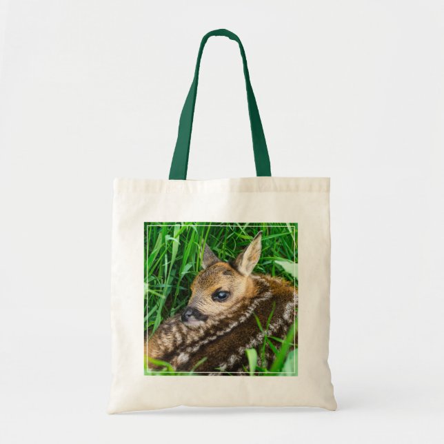 Bolso De Tela Animales de bebé más afectados | Roe Deer Baby (Frente)