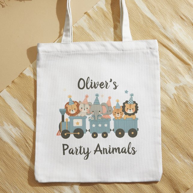 Bolso De Tela Animales de Fiesta lindo en el tren personalizado (Subido por el creador)