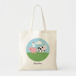 Bolso De Tela Animales De La Granja Cuta Niños Tote Bag
