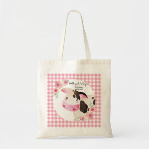 Bolso De Tela Animales de la granja de cumpleaños de la vaca de