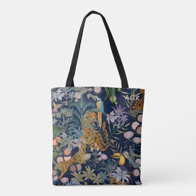 Bolso De Tela Animales de leopardos elegantes (Reverso)