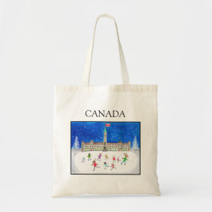 Bolso De Tela Animales de patinaje sobre hielo en invierno canad