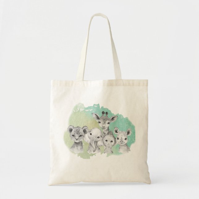 Bolso De Tela Animales de Safari para Bebés (Frente)
