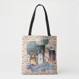 Bolso De Tela Animales de Woodland Un Tote salvaje personalizado