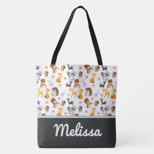 Bolso De Tela Animales del arbolado el   personalizado