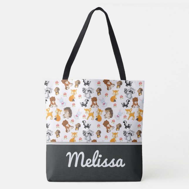 Bolso De Tela Animales del arbolado el | personalizado (Anverso)