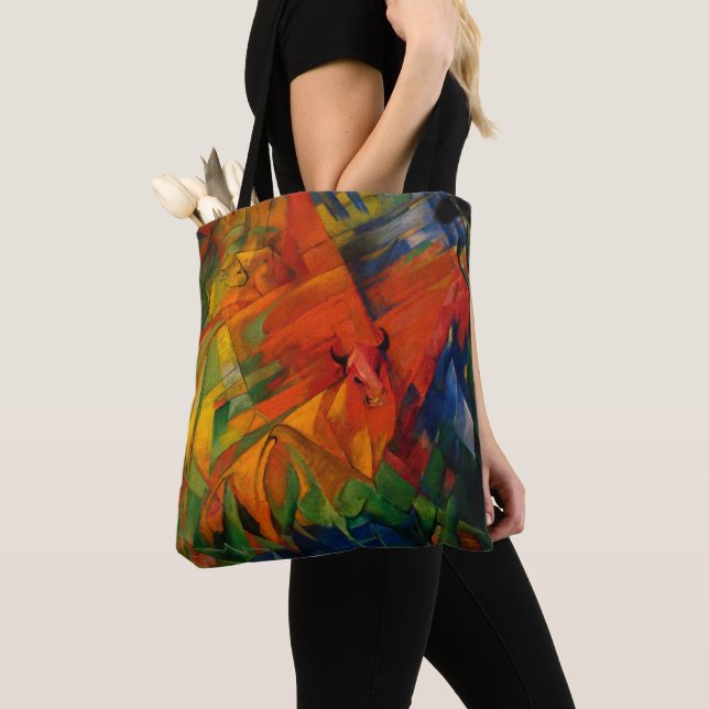 Bolso De Tela Animales en un paisaje de Franz Marc (Detalle)