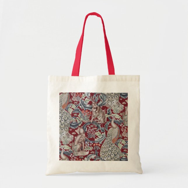 Bolso De Tela Animales forestales, William Morris (Frente)