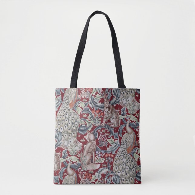 Bolso De Tela Animales forestales, William Morris (Anverso)