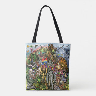 Bolso De Tela Animales grandes y pequeños