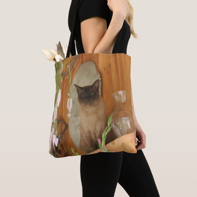 Bolso De Tela Animales para gatos siameses de bonito (Detalle)