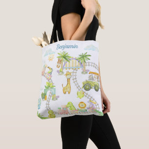 Bolso De Tela Animales Safari Personalizados Tote Bag