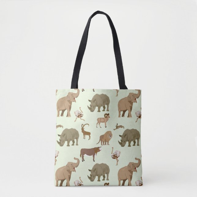 Bolso De Tela Animales salvajes (Anverso)