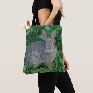 Bolso De Tela Animales salvajes de conejo marrón salvaje