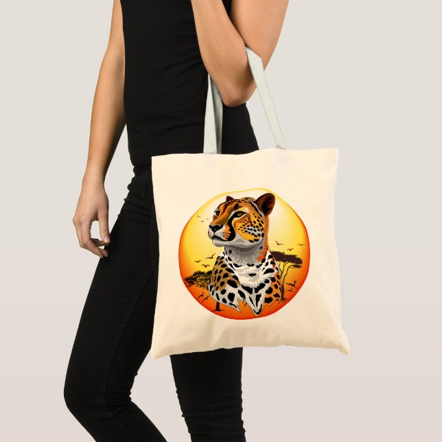 Bolso De Tela Animales salvajes de la costa africana Cheetah (Anverso (producto))
