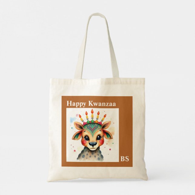 Bolso De Tela Animales salvajes de la etnia africana Kwanzaa dis (Reverso)