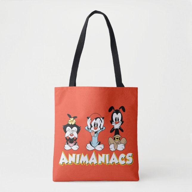 Bolso De Tela Animaniacs | Gráfico de Warner Siblings "No Evil" (Anverso)