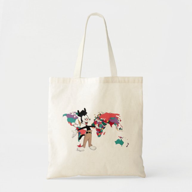 Bolso De Tela Animaniacs | Gráfico del Mapa Mundial de Yakko (Frente)