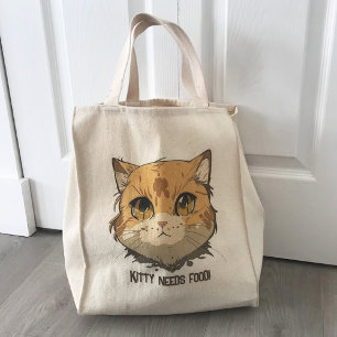 Bolso De Tela Anime Cat Face