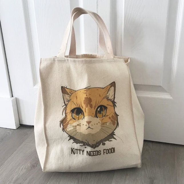Bolso De Tela Anime Cat Face (Subido por el creador)