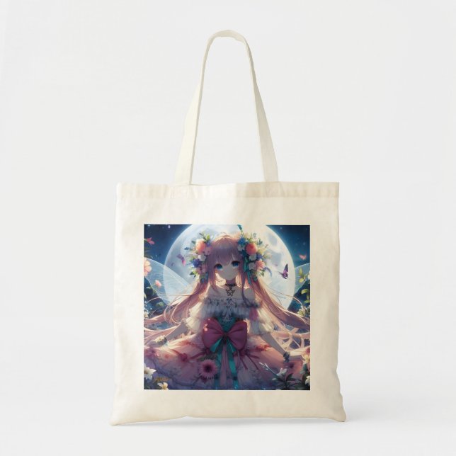 Bolso De Tela Anime Chica Flower Moon Fairy (Frente)