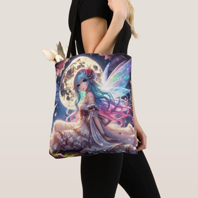 Bolso De Tela Anime Chica Moon Fairy Princess in Garden (Detalle)