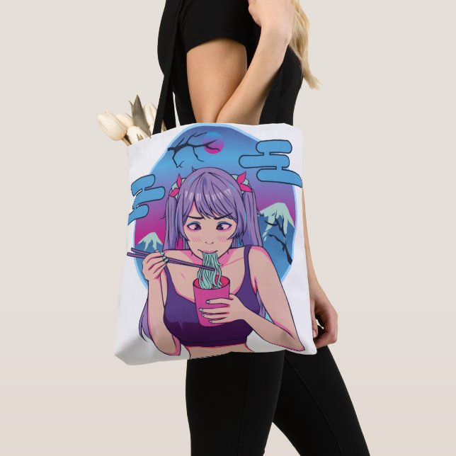 Bolso De Tela Anime Ramen japonés (Detalle)