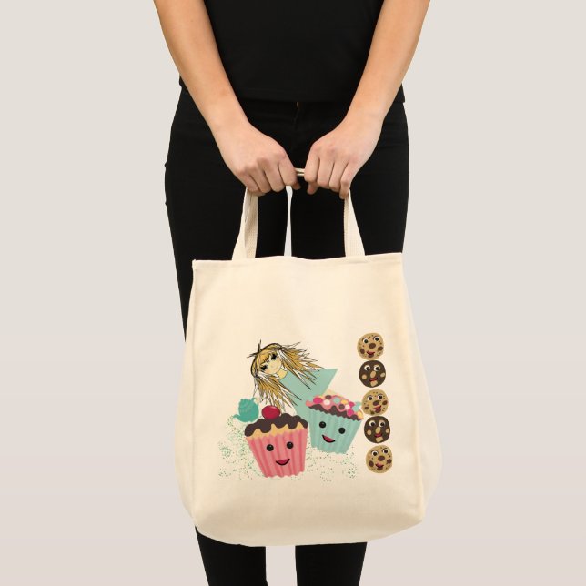 Bolso De Tela Anime Tea Fiesta kawaii Cake - (Anverso (producto))