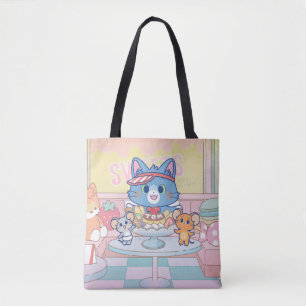 Bolso De Tela Anime Tom, Jerry y la sala de postres Tuffy