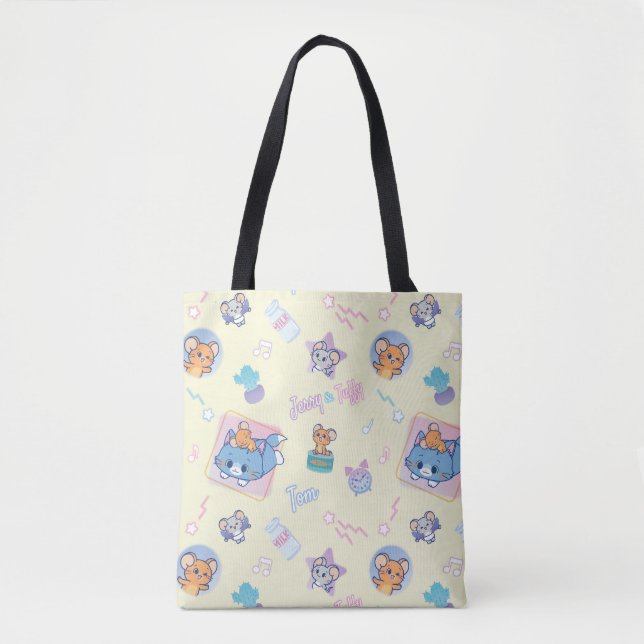 Bolso De Tela Anime Tom, Jerry y Tuffy Patrón de tiempo de repro (Anverso)