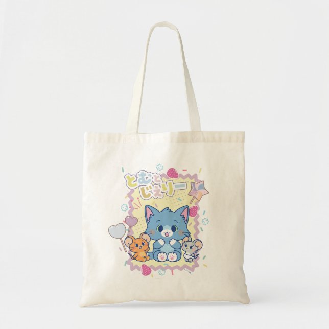 Bolso De Tela Anime Tom y Jerry Strawberry Fun (Frente)
