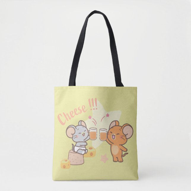 Bolso De Tela Anime Tuffy y Jerry Cheese (Anverso)