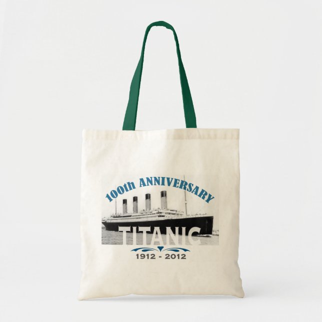 Bolso De Tela Aniversario de hundimiento titánico de 100 años (Frente)