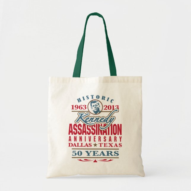 Bolso De Tela Aniversario del asesinato de JFK Kennedy 1963 - 20 (Frente)