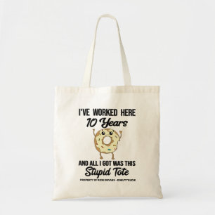 Bolso De Tela Aniversario laboral de 10 años personalizado con n