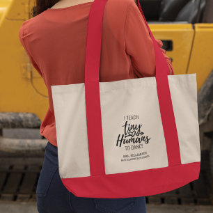 Bolso De Tela Aniversario moderno del guión de un profesor de da