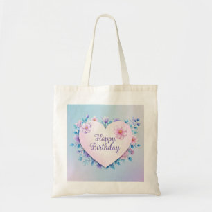 Bolso De Tela Aniversario rosa azul lujoso y elegante extravagan