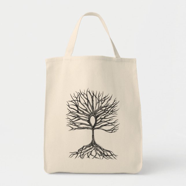 Bolso De Tela Ankh Tree of LIfe Design (Frente)